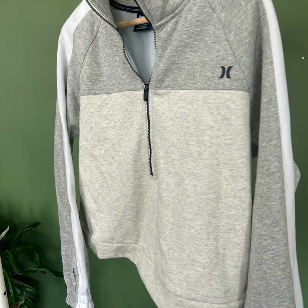 Hurley Two-Tone Gray Zip-Up Sweatshirt